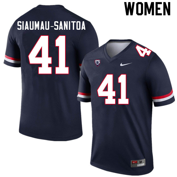Women #41 Eddie Siaumau-Sanitoa Arizona Wildcats College Football Jerseys Sale-Navy
